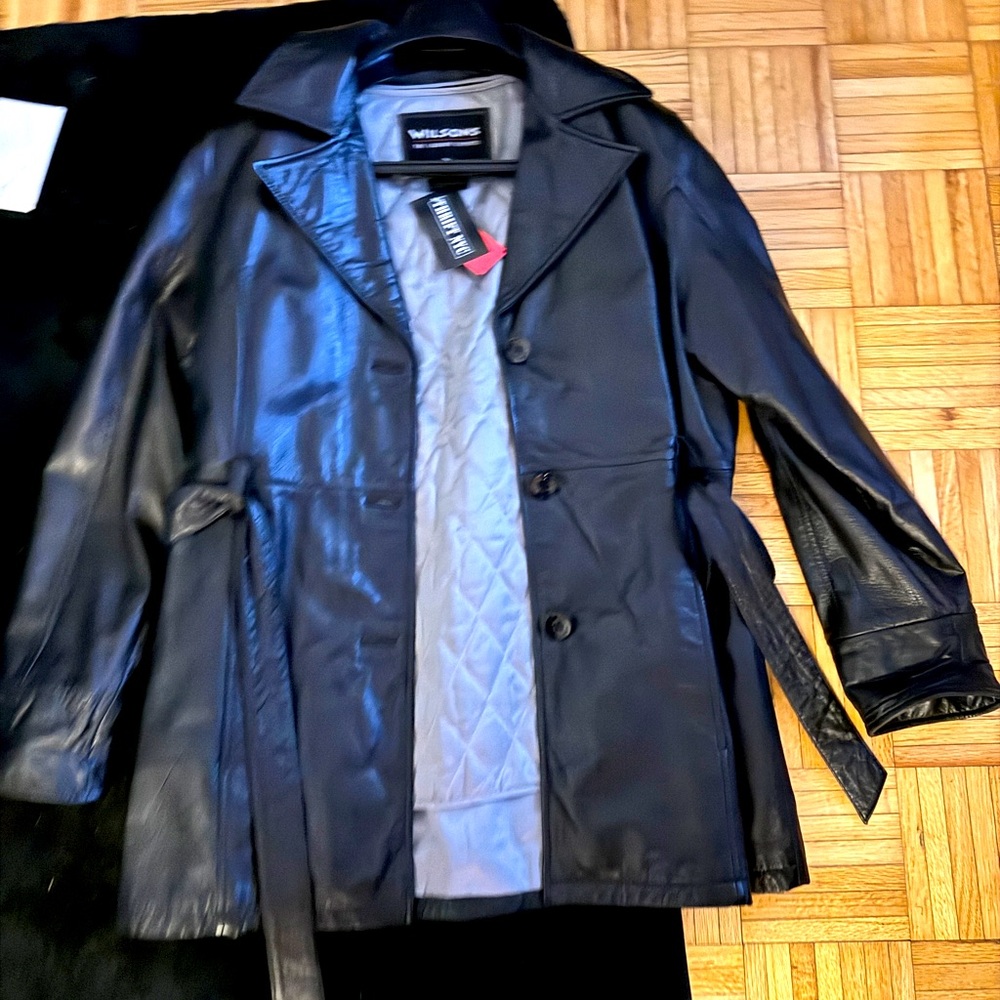 Black leather jacket